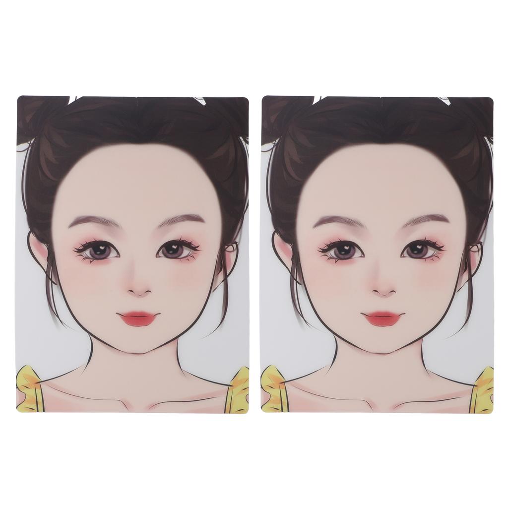 2pcs Kids Face Painting Exercise Board Reusable Face Painting Exercise Template Washable Makeup