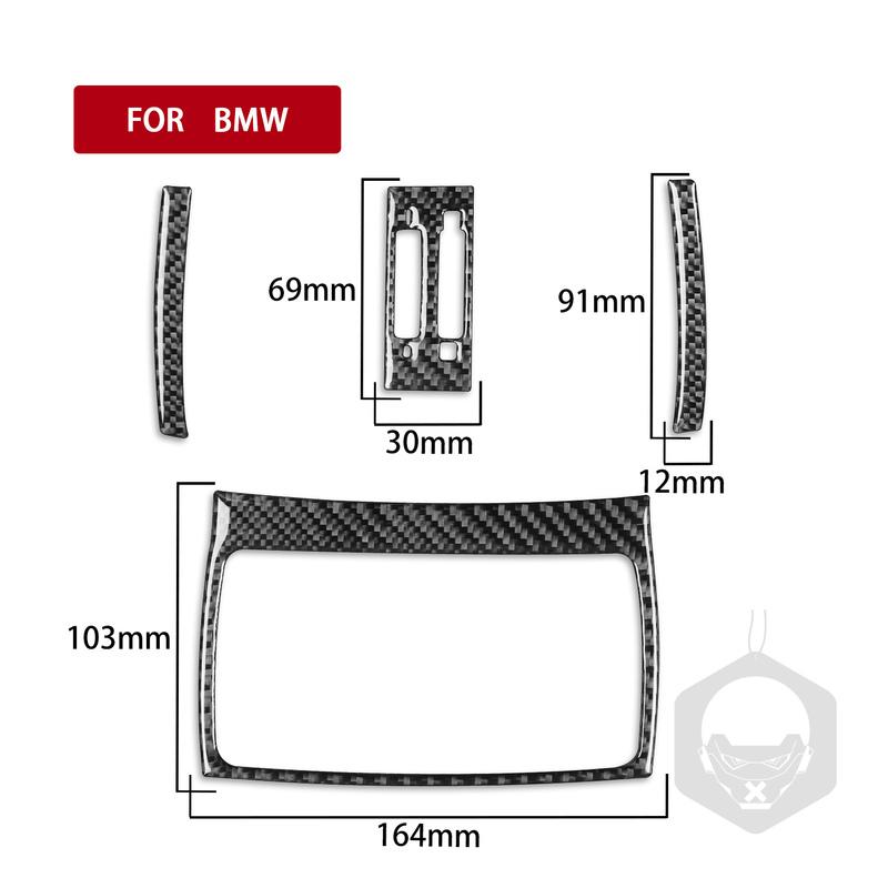 For BMW X3 F25 2011-2017 X4 F26 2014-2017 Rear Console Air Outlet Cover Trim Soft Real Carbon Fiber Car Interior Accessories