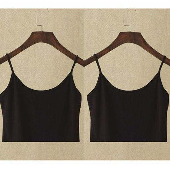 Women's Solid Color Slim Fit Camisole - Anti-Exposure Base Layer (1-2 Pieces) for Inner or Outer Wear