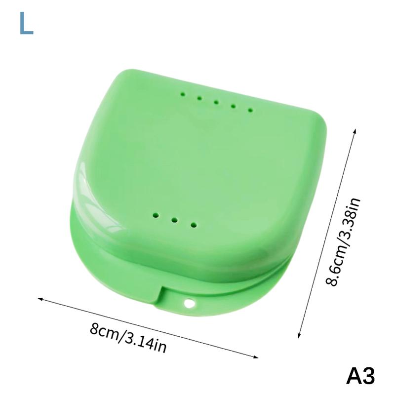1Pcs Colorful Dental Braces Retainer Case Denture Tray Box Vent Holes Mouth Guard Aligner Braces Denture Box