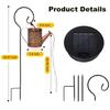 Solar Watering Can Light,Fairy Lights Outdoor,Hanging Solar Powered Lantern Garden Art Light Decor Metal Waterfall String Lights