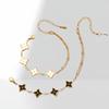 Four leaf clover stainless steel bracelet with a high-end feel, lucky grass bracelet, ladies' non fading jewelry