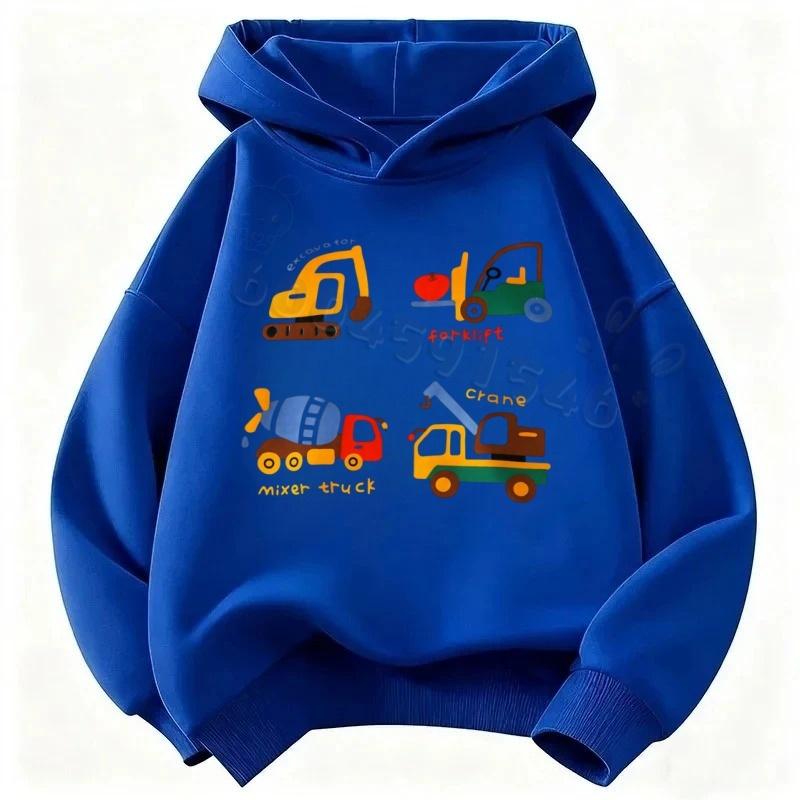 Boys' and Girls' Warm Sports Pullover ShirtsLatest Trendy Children's Casual Hooded Sweater with Cute Cartoon Patterns