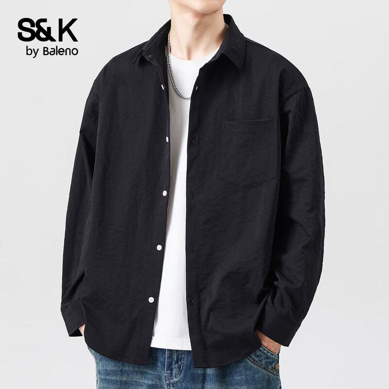 Baleno Men's S&K Loose Fit Long Sleeve Casual Shirt