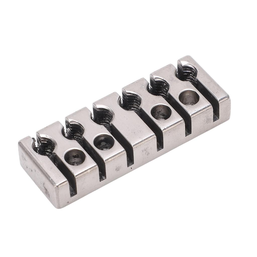 6 String Lock with Screws Metal Headless Guitar Bridge String Lock Musical Instrument Parts 42mm