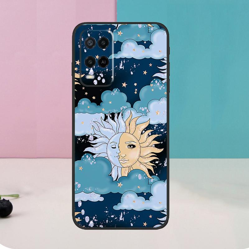 Sun Moons Star Signs Celestial Case For Oppo A40 A60 A80 A76 A96 A16 A17 A57 A18 A38 A58 A78 A98 A15 A54 A74 A94 A6 A5 Pro