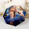 Mbappe Personalized Name Umbrella Compact Travel Automatic Umbrella Folding Umbrella with 8 Ribs Compact Design All-Season Travel Fashionable