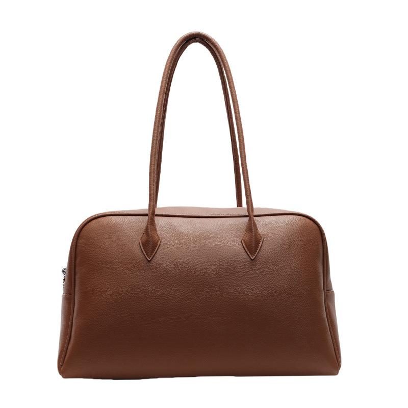 New Retro Casual Simple Large Capacity Solid Color Underarm Bag Women's Foreign Style Commuting Fashion Shoulder Bag