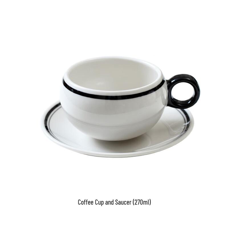 Vintage Ceramic Coffee Cup and Saucer Set