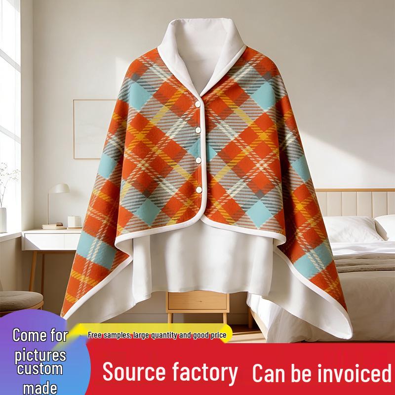 

Four Seasons Cape-Style Dual-Use Small Blanket for Office Naps and Car Rides 75x130 cm