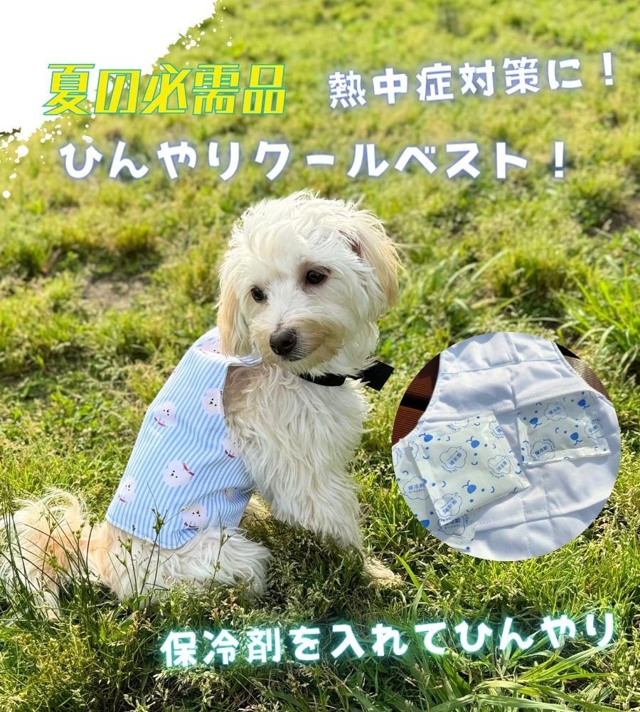 Dog Cool Vest Original Domestic Ice Pack Included Cooling Summer Clothing Pet Heat Prevention Wear Full Dogs Cats Stroke Refreshing