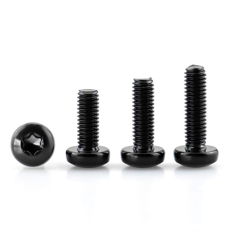 304 Stainless Steel Black Hex Socket Torx Screw, M2-M8 Round Head
