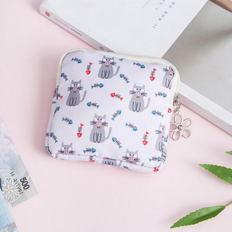 Mini Women Cosmetic Bag Cute Floral Small Makeup Bags Toiletry Organizer Female Coin Card Storage Purse Make Up Case Bag