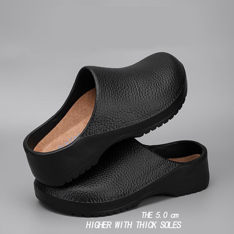 Men Sandal Shoes Garden Clogs Waterproof Slip-Resistant Oil-Resistant Chef Shoes Plush Comfort Slide Shoes Women Workers Outside Fishing Shoes