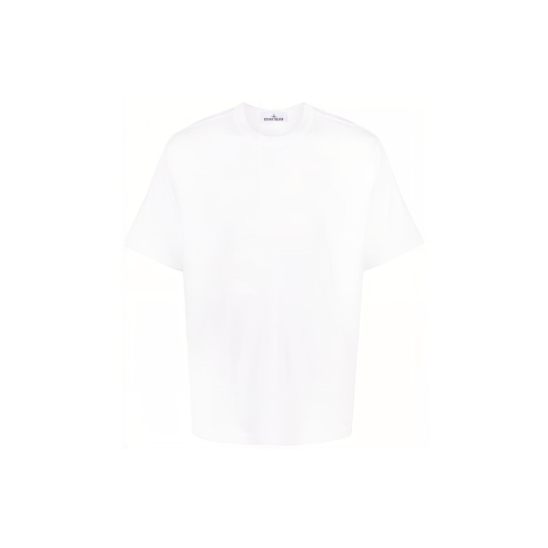 Stone Island Plain Crew Neck Short Sleeve T-Shirt Men tops White 781520444-V0001 L