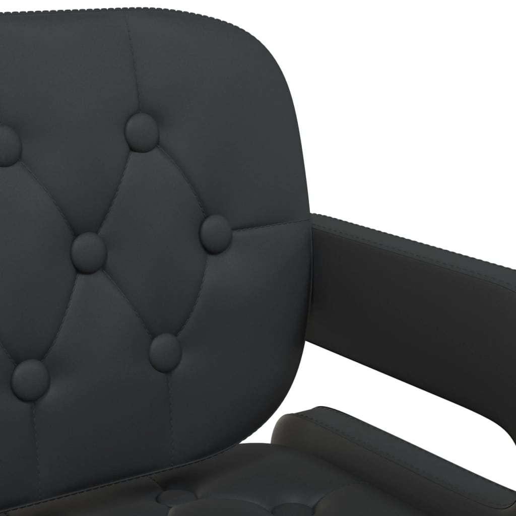 Vidaxl Swivel Dining Chairs, 4 Pcs, Black, Faux Leather
