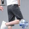PLAYBOY Men's Summer Loose Straight Denim Capri Shorts