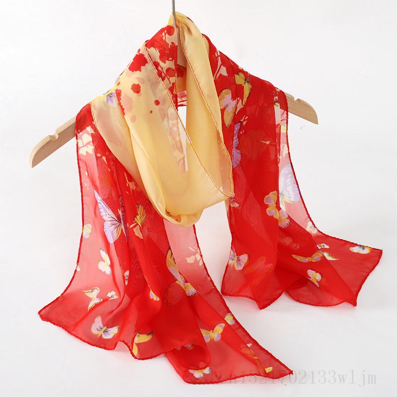 New Fashion Spring/Summer Women Print Headband Beach Chiffon Scarf Shawls Female Long Wraps Panama Beach Sunscreen Hijab for daily use