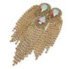 Strass Quaste Schulter Epaulette Dekorative Schulterklappe Abzeichen DIY Exquisite Quasten Epaulette für Party Golden