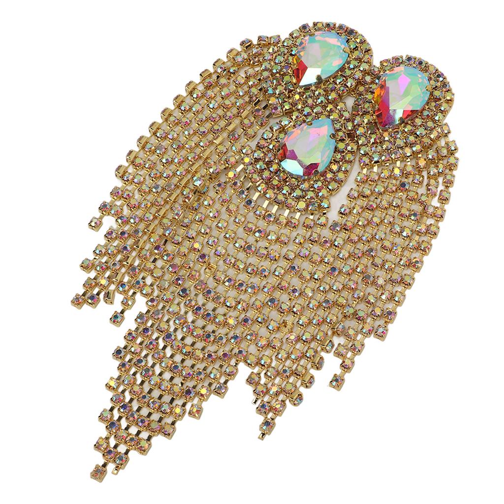 Strass Quaste Schulter Epaulette Dekorative Schulterklappe Abzeichen DIY Exquisite Quasten Epaulette für Party Golden