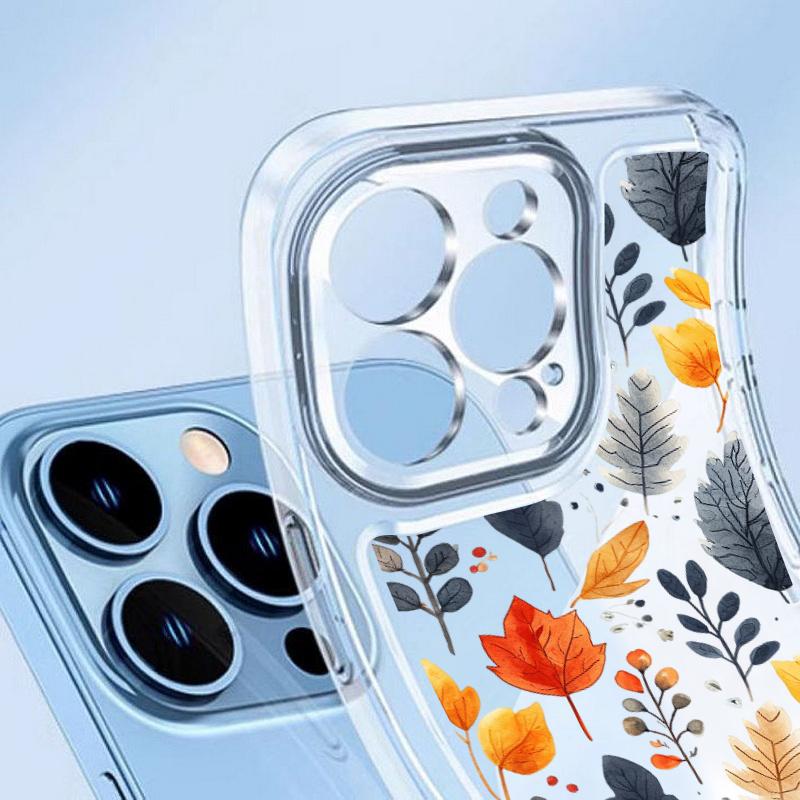 Kwiaty drukuj przezroczyste etui na iPhone 15 14 Pro Max 13 12 Pro 11 XS XR 8 7 odporny na wstrząsy miękki silikonowy slim ochronny pokrowiec na telefon