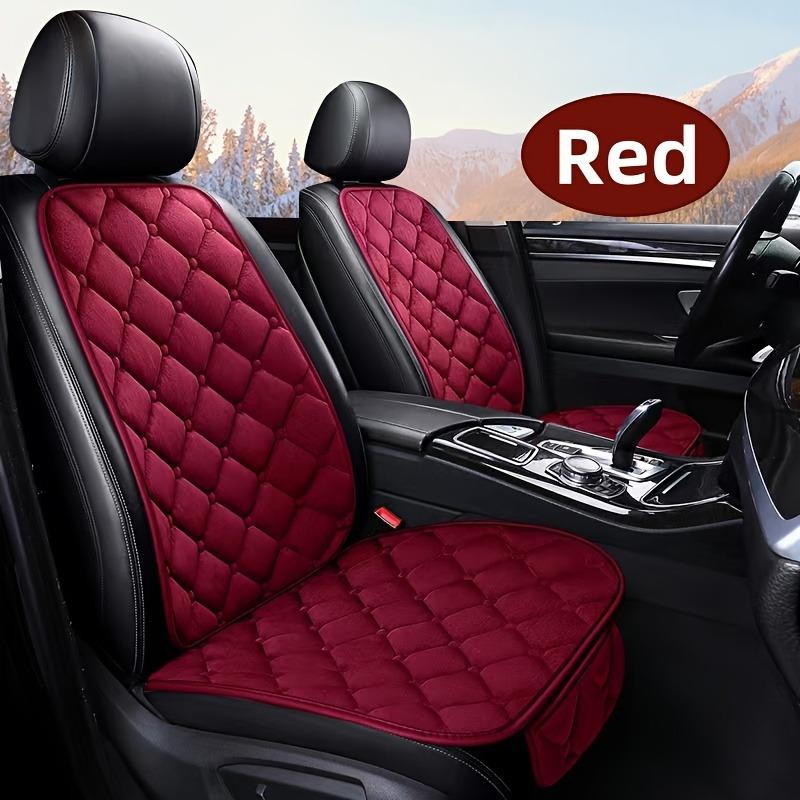 2pcs Short Plush Gentle Down Car Seat Cushions with Non-slip Bottom and Storage Bag, Universal Vehicle Truck SUV Office Chair