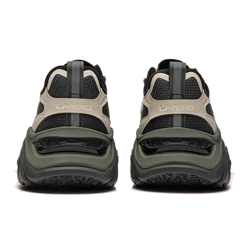 New LiNing CF Tracing Collection Thousand Line Strategy SS Cushioning Rebound Low Top Casual Shoes Men's Black Gray AGLU141-4