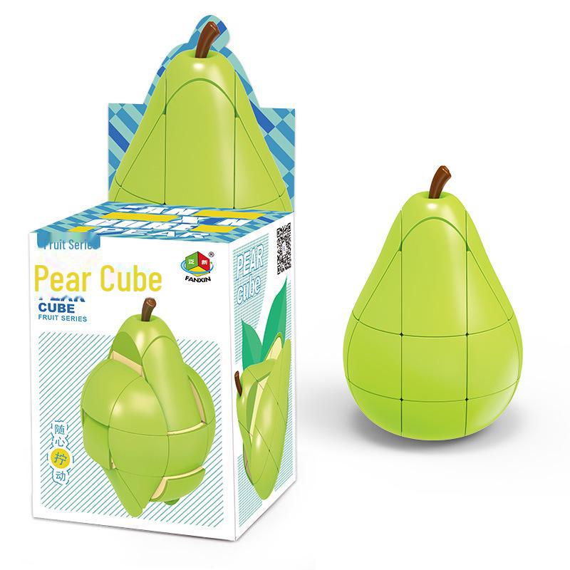 Panxin Fruit Puzzle Cube: Unique Orange, Peach, Pear, Lemon Shapes for Children's Creative Early Learning.