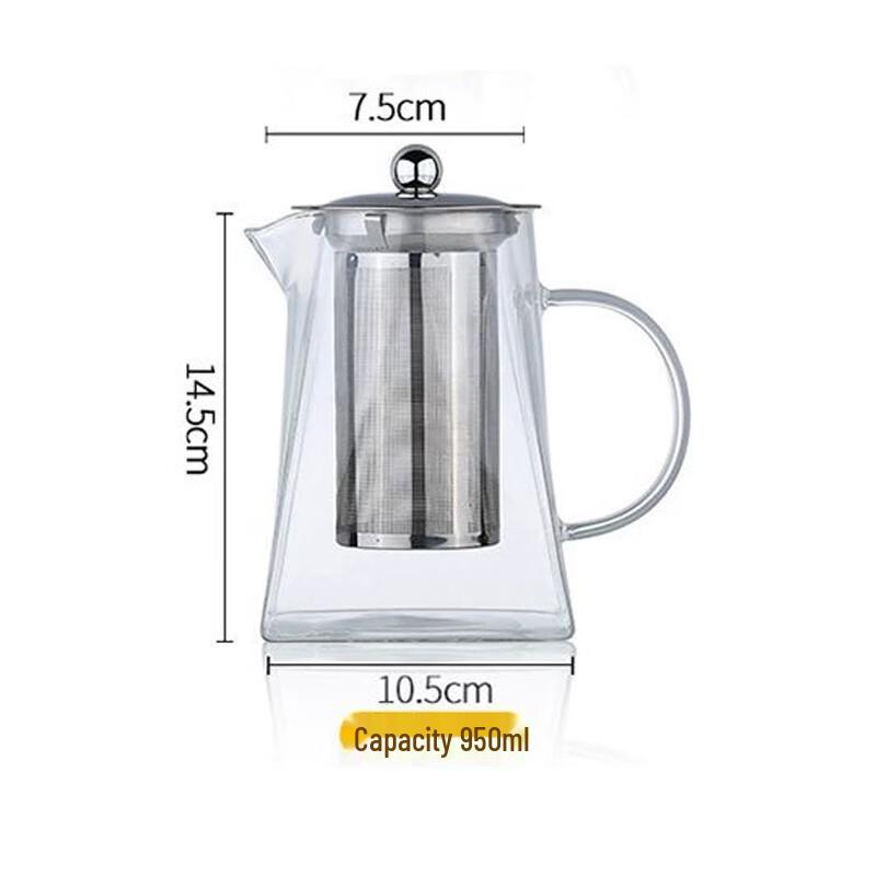 Elegant High-Borosilicate Glass Teapot with Steel Infuser