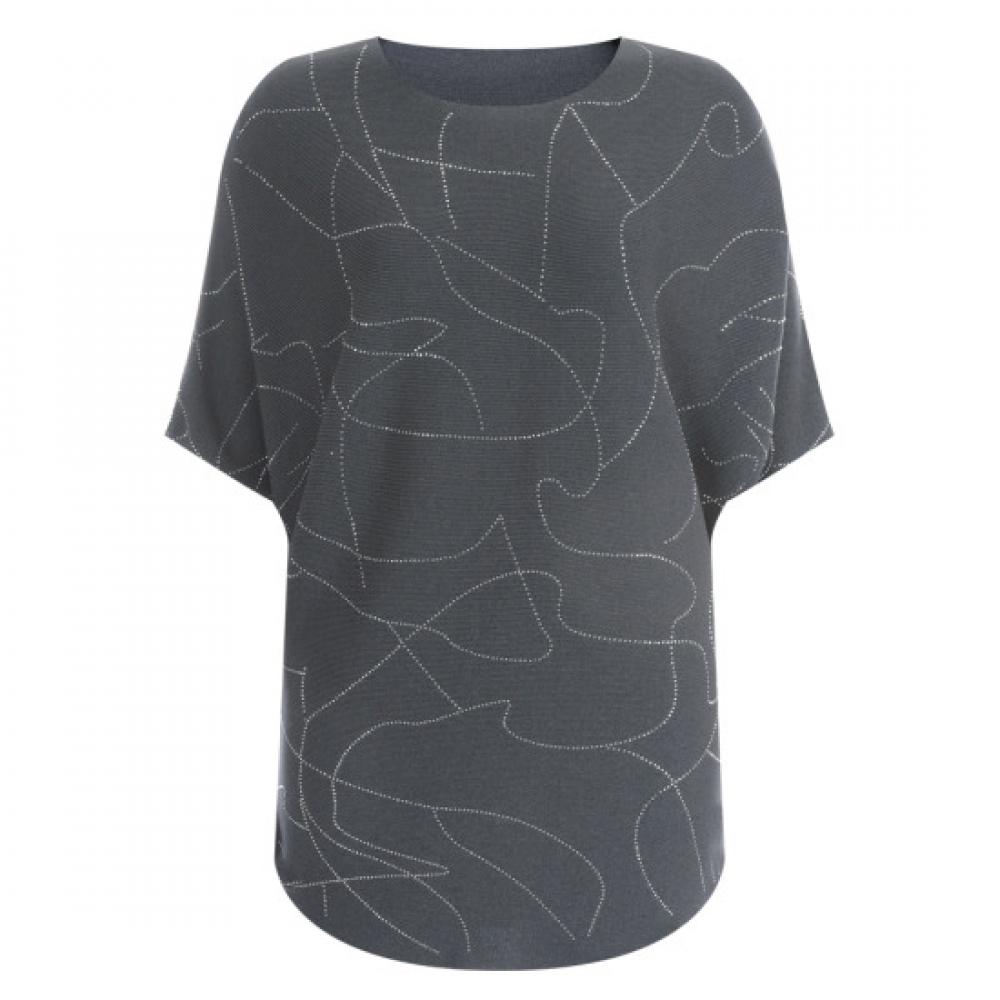 Shop Women S 3 4 Sleeve KniT T ShirT Cubic paTTern boaT Neck Summer Gg Wkn 119