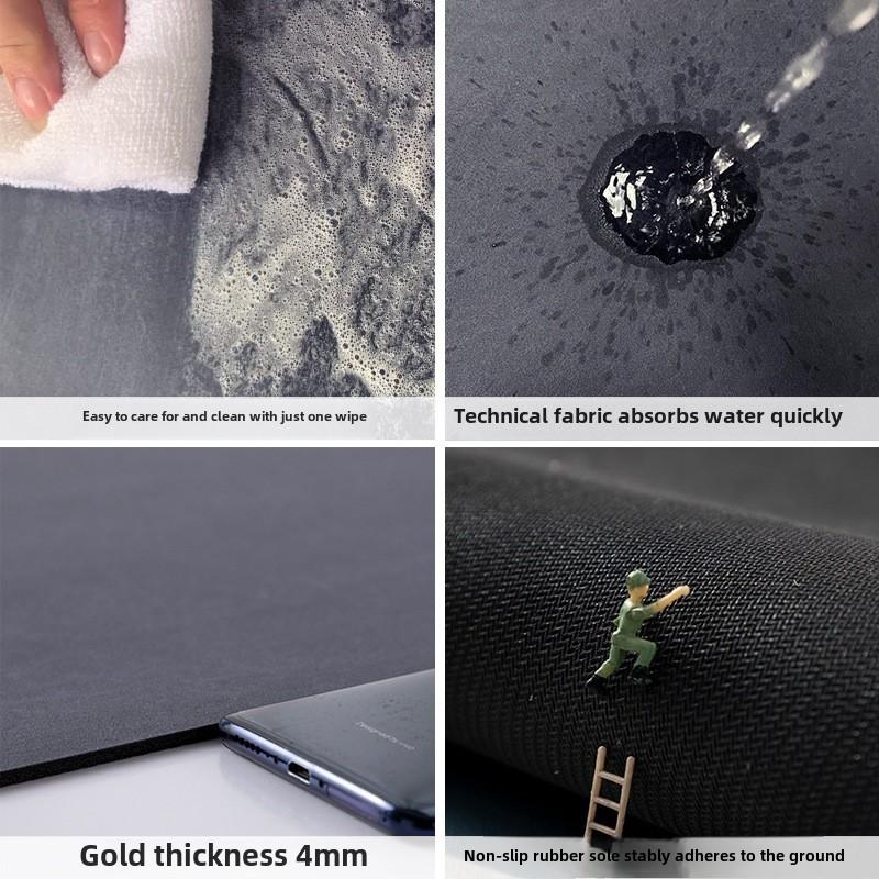 Super Absorbent Coffee Plate Large Kitchen Absorbent Coffee Dish Drying Mat Quick Drying Drainage Pad Anti-skid Tableware Mat