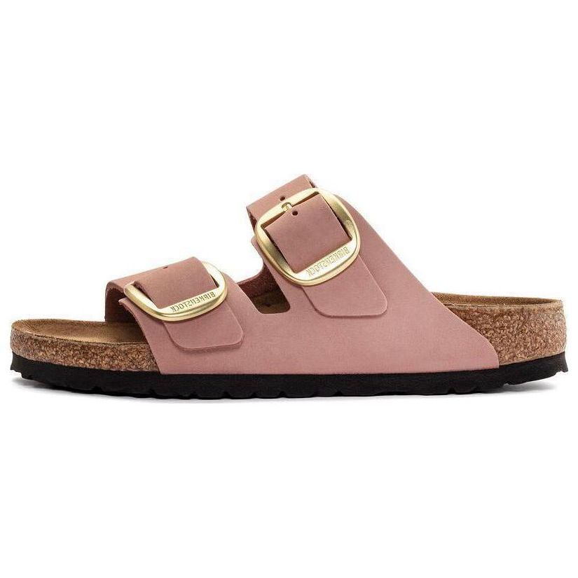 Birkenstock Arizona Big Buckle Leather Comfortable Fashion Slide Sandals Unisex Sandals Pink 1023963 35
