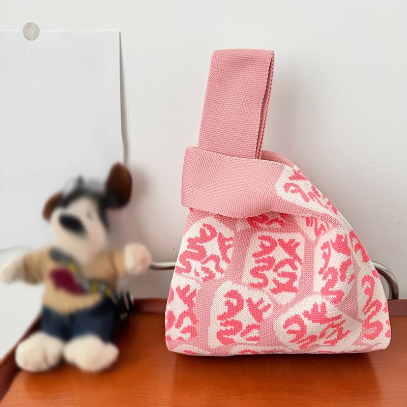 2025 Mode Neue Reiche Mahjong Strickhandtasche Tägliche Pendeltasche Eimerbeutel Lässige Joker Tragetasche