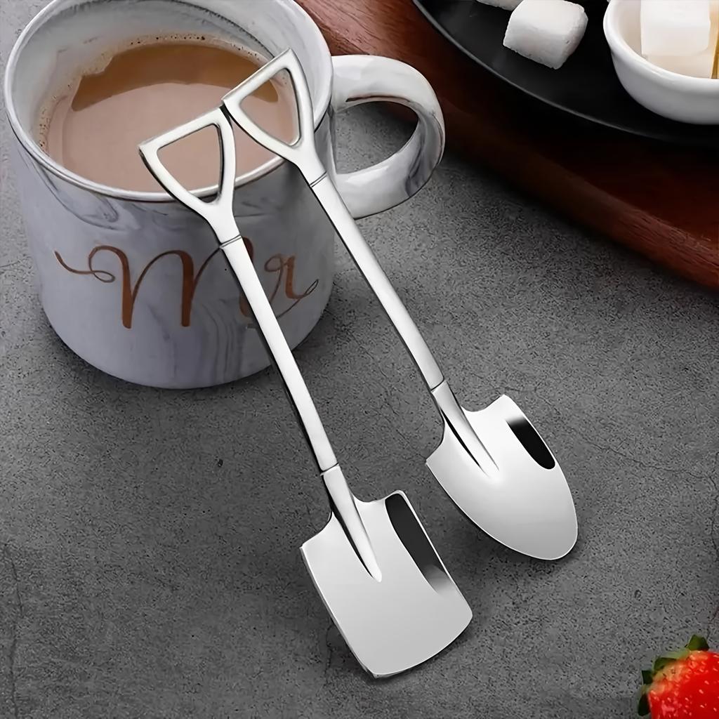 2Pcs/4Pcs/6Pcs/12Pcs Large Pack Kitchen Utensils And Tableware - Hotel And Restaurant Dessert And Coffee Spoons And Spatulas