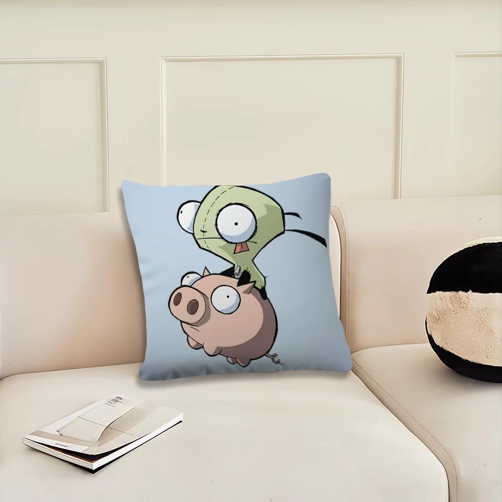 Cartoon Invader Zim Gir Decoration Room Home Sofa Living Office Car Nordic Simplicity Pillow Cover