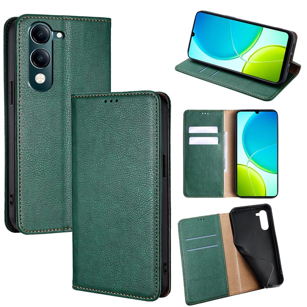 For Vivo Y04 4G/Y29s 5G Case Wallet PU Leather Magnetic Auto-Absorbed Phone Cover
