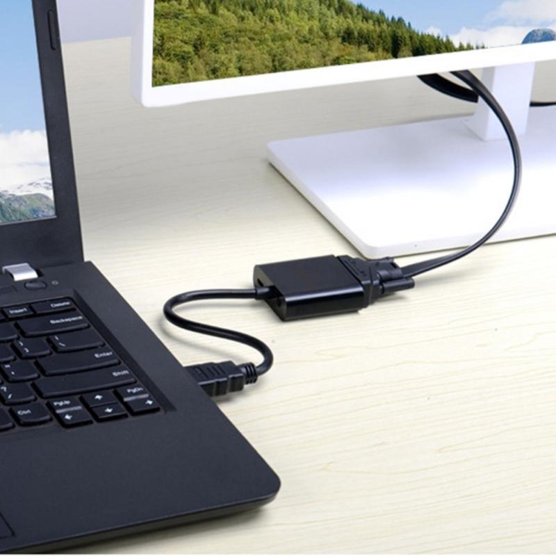 Auf VGA 1080P Video Konverter Adapterkabel für PC Laptop HDTV Projektoren und weitere Eingabegeräte