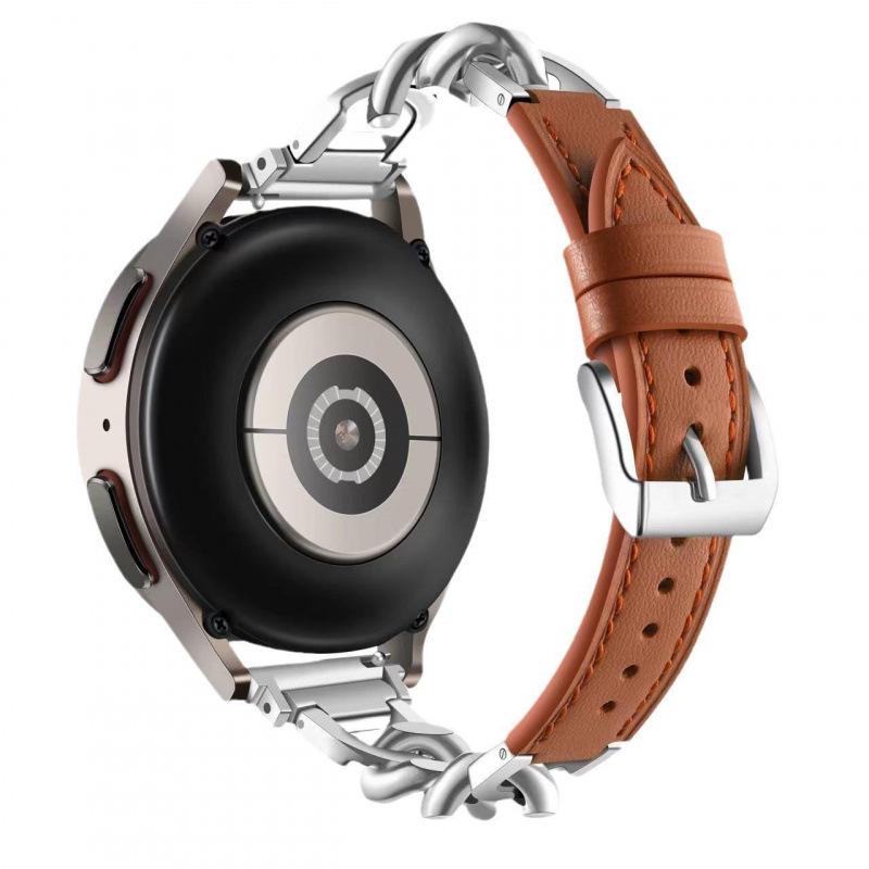 Denim & Leather Spliced Strap for Huawei GT6, GT5 Pro, GT4 & Xiaomi 89