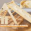 Kids' Wooden Climbing Set with Triangle Ladder and Two-Sided Ramp, for Children Aged 18-48 Months