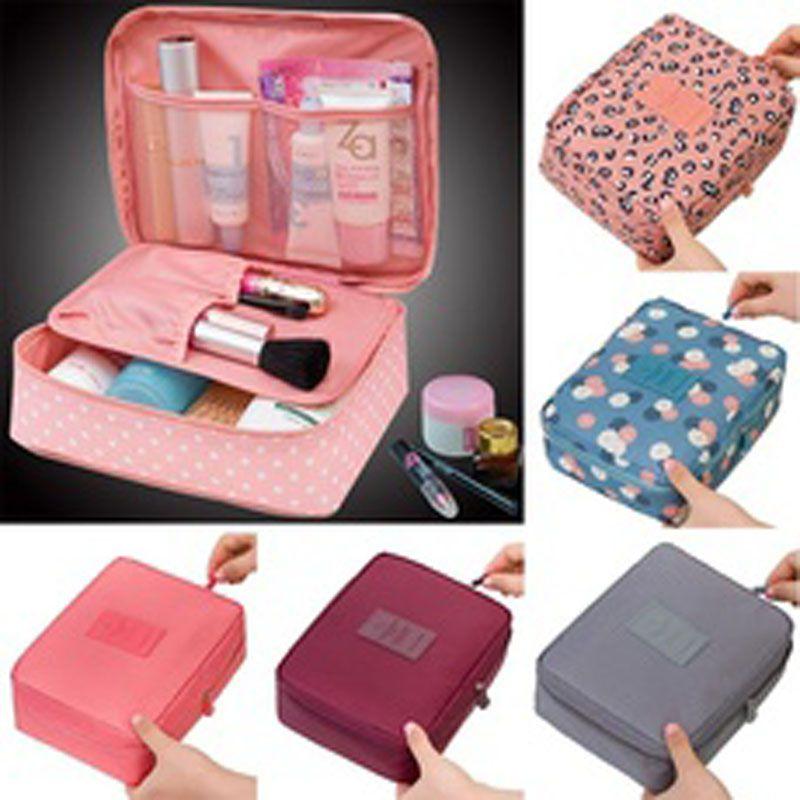 Rushed Floral Nylon Zipper Women Makeup Bag Cosmetic Bag Case Make Organizer Up