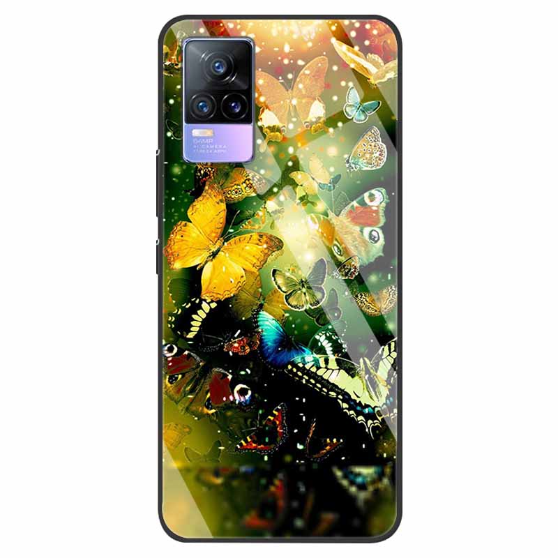 For VivoV21 5G Tempered Glass Case for Vivo V21 5G Soft Bumper Hard Funda For Vivo X60 Pro Global Phone Case X60 5G 2021 Cover