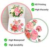 Hand Painted Pink White Flowers Toilet Sticker Self-Adhesive Removable for Bathroom Decoration