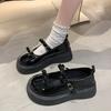 Fashion Womens Derby Shoes Clogs Platform Female Footwear White Sneakers Shallow Mouth Autumn Leather Creepers Dress Fall Summer New