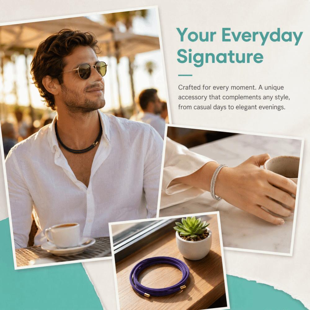 Collana Bracciale Magnetico Regolabile Fai da Te Corda di Perline Colorata Accessori Ciondolo