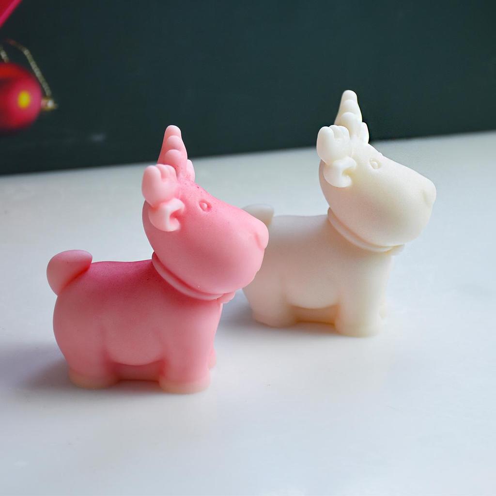 DIY Christmas Candle Silicone Mold: Snowman, Reindeer, Bell, Fruit, Handmade Soap, Aromatherapy Candle Ornament.