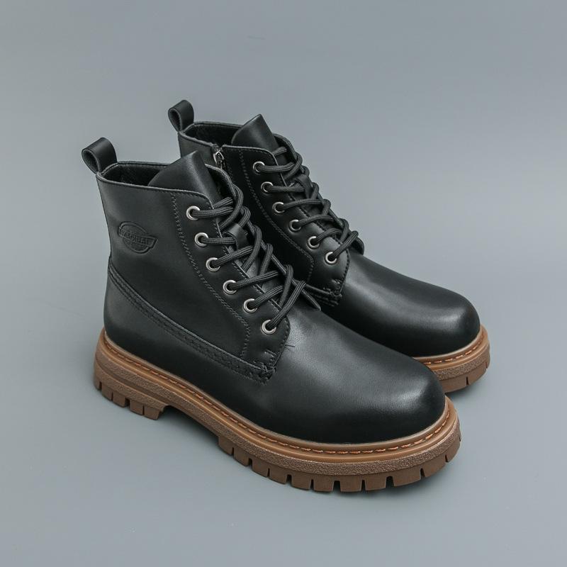 Men's leather boots large size foreign trade new Martin boots fashion trend British style retro men's short boots