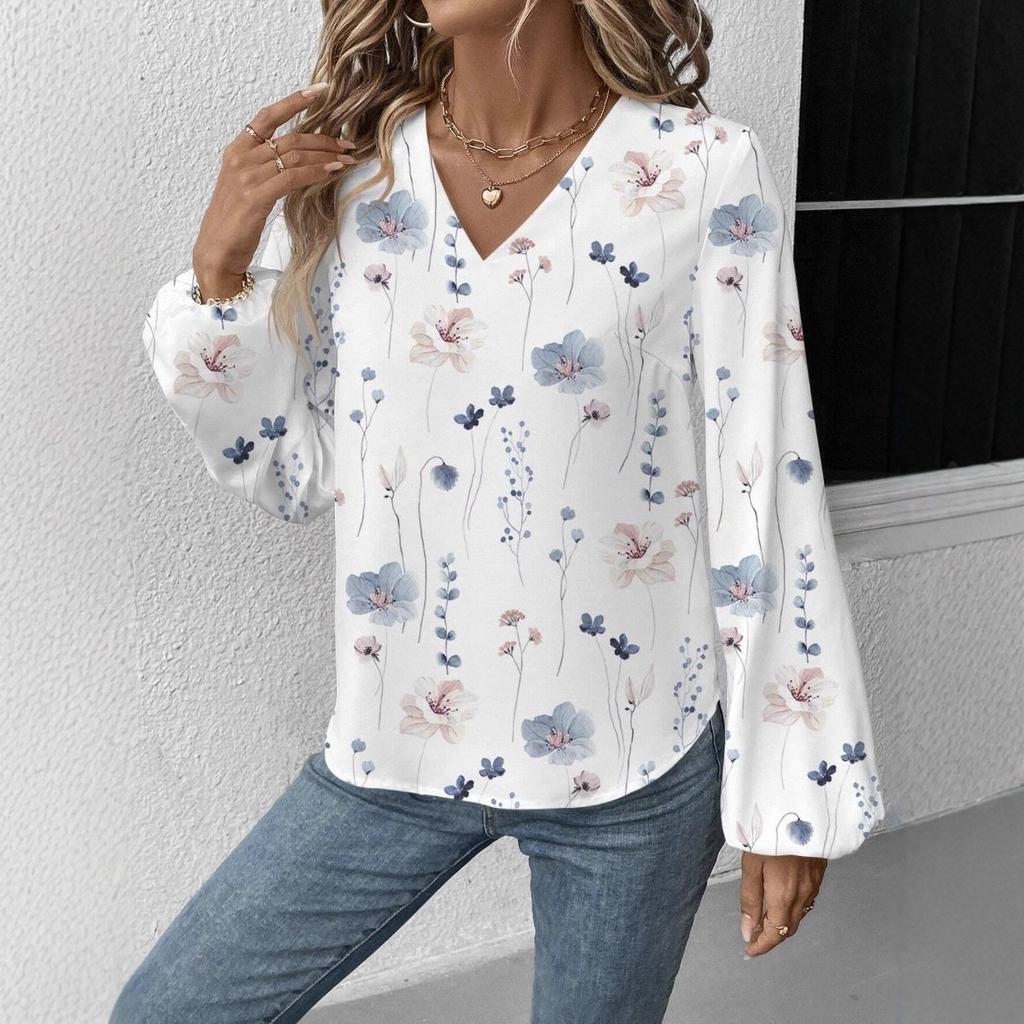 European and American new long-sleeved shirt women's shirt