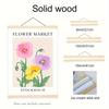 A Modern Style Solid Wood Poster Frame Hanger with Interchangeable Spacers for Rectangular Clip Picture Frames, Vertical Orientation, Reusable DIY