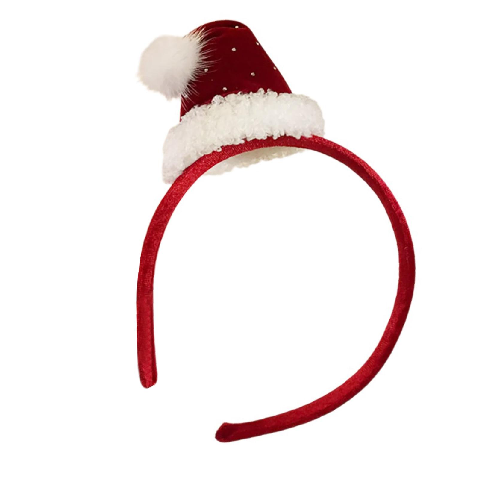 

New Year Headband Photo Props Fun Headband Party Santa Hat Karaoke Party Hair Hoop Christmas Tree for Christmas Stage