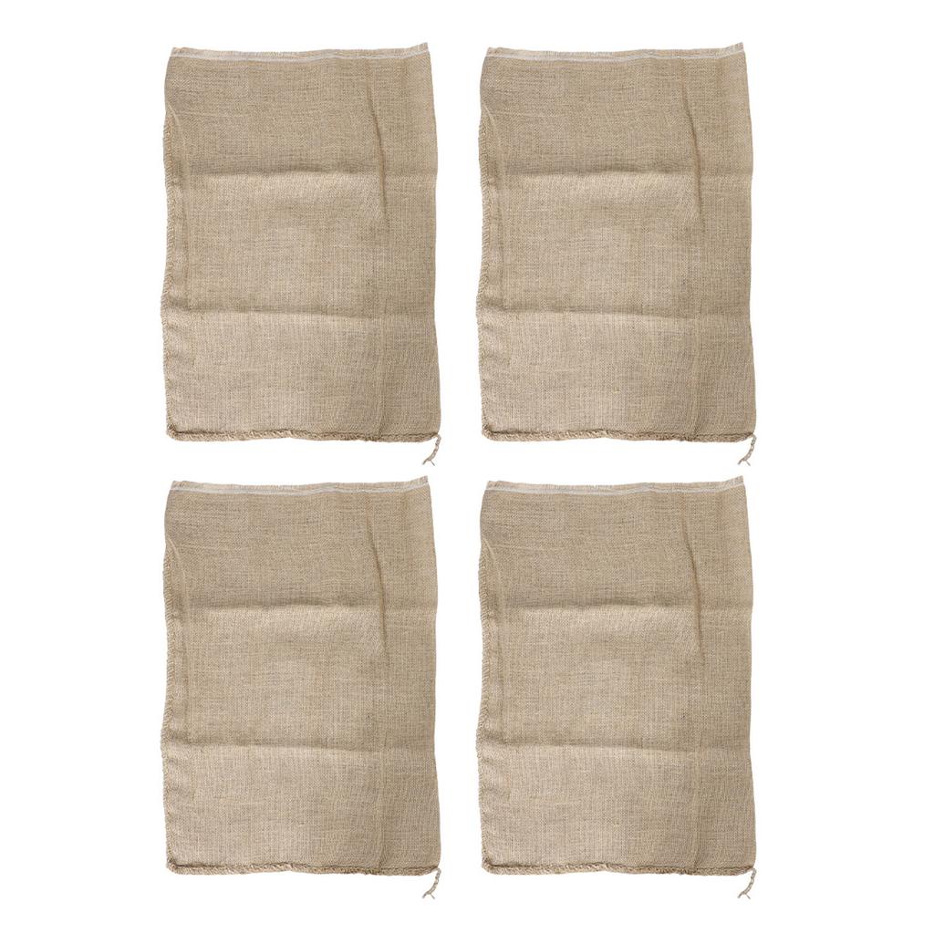 4PCS Reusable Burlap Bags Potato Onion Sacks for Vegetable Food Storage Family Party Outdoor Lawn Games 50x70CM